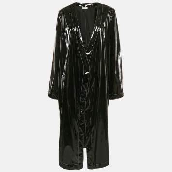 Pre Owned The Attico Black Synthetic Open Front Dress S