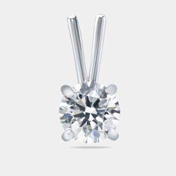 Pre Owned 1.04 cts Round Brilliant Cut 18k White Gold Lab Grown Diamond Pendant
