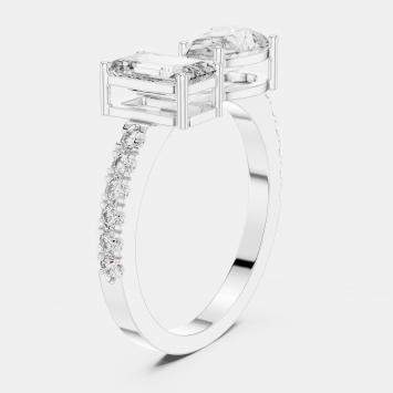 مملوكة مسبقًا 6.2 cts Multi-Shape 18k White Gold Lab Grown Diamond Ring Size 53