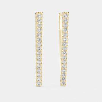 Pre Owned 1.00 cts Round Cut 18k Yellow Gold Lab Grown Diamond Earrings