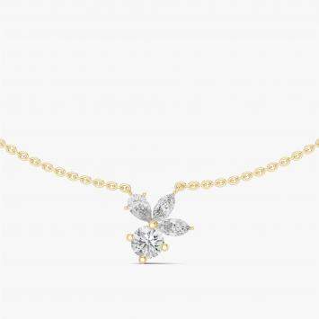 Pre Owned 2.00 cts Fancy Pear Cut 18k Yellow Gold Lab Grown Diamond Pendant