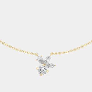 Pre Owned 2.00 cts Fancy Pear Cut 18k Yellow Gold Lab Grown Diamond Pendant Necklace