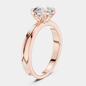 Pre Owned 3.00 cts Round 18k Rose Gold Lab Grown Diamonds Solitaire Diamond Band Size 53
