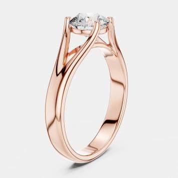 Pre Owned 5.00 cts Round 18k Rose Gold Solitaire Lab Grown Diamond Band Size 53