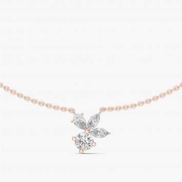 Pre Owned 2.00 cts Fancy Pear Cut 18k Rose Gold Lab Grown Diamond Pendant