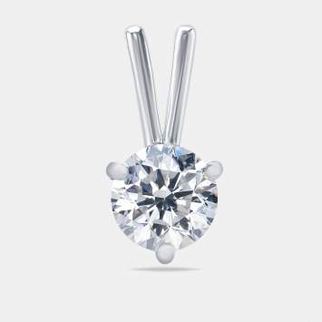 Pre Owned 0.32 cts Round Brilliant Cut 18k White Gold Lab Grown Diamond Pendant