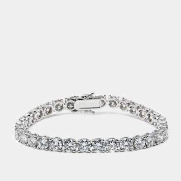 Pre Owned 18 cts Round Lab Grown Diamonds 18k White Gold Bracelet