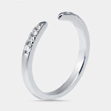 مملوكة مسبقًا 0.17 cts Round Lab Grown Diamonds 18k White Gold Ring Size 50