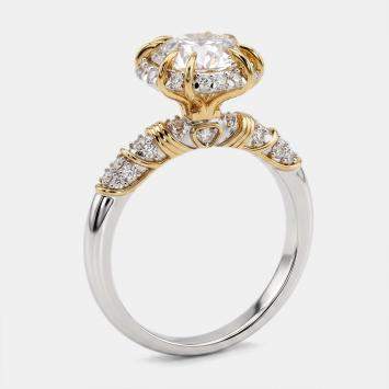 مملوكة مسبقًا 2.3 cts Round Lab Grown Diamonds 18k White Gold Ring Size 52