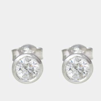 Pre Owned 18k White Gold 0.4 ct Diamond Earrings
