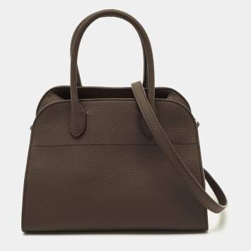 مملوكة مسبقًا حقيبة يد جلد بني داكن ذا رو سوفت مارجو 10