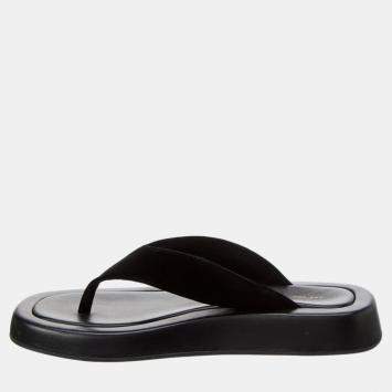 Pre Owned The Row Black velvet sandals