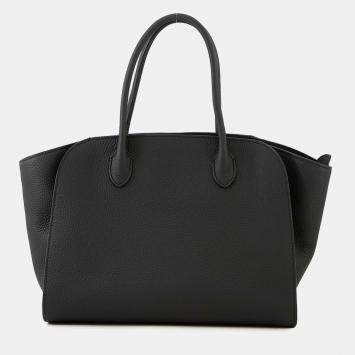 مملوكة مسبقًا The Row Marlo Tote Black Calf Leather Size 12