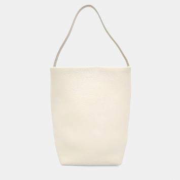 Pre Owned حقيبة ذا رو جلد أبيض بارك ظهر N/S كبيرة