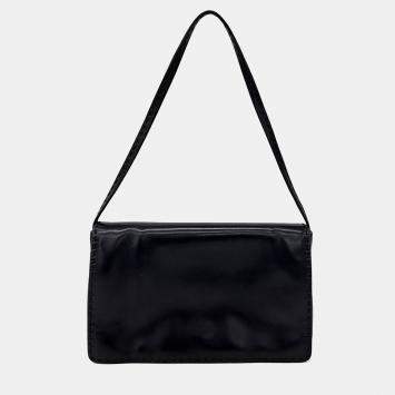 Pre Owned The Row Black Leather The Low Nuance Bag