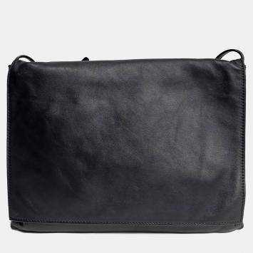 Pre Owned The Row Black Leather Nan Shoulder Bag