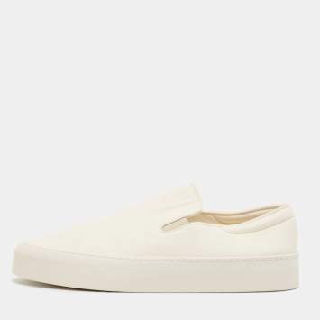 Pre Owned The Row White Leather Dean Slip On Sneakers Size 40