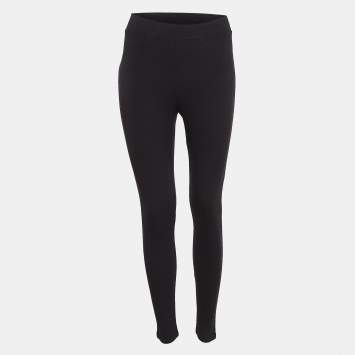 Pre Owned Theory Black Knit Slim Fit Leggings S
