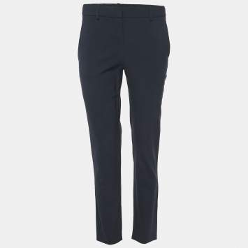 Pre Owned Theory Navy Blue Wool Trousers S