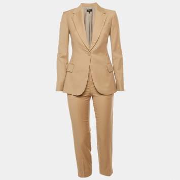 Pre Owned Theory Beige Wool Tailored Suit XXS