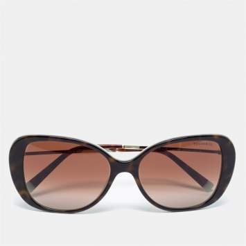 Pre Owned Tiffany & Co. Brown/Blue TF4156 Rectangle Gradient Sunglasses