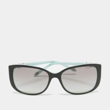 Pre Owned Tiffany & Co. Black Gradient TF 4090-B Crystal Embellished Square Sunglasses