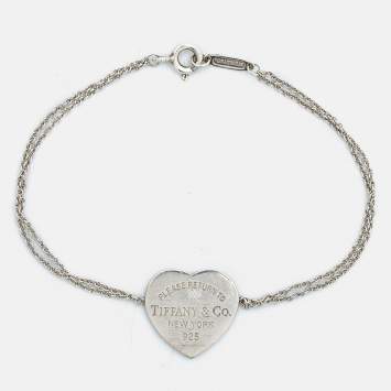 مملوكة مسبقًا Tiffany & Co. Return To Tiffany Sterling Silver Heart Tag Bracelet