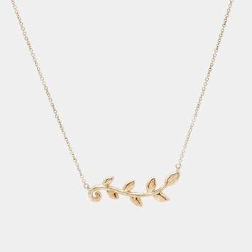 مملوكة مسبقًا Tiffany & Co. Paloma Picasso Olive Leaf Sterling Silver Necklace