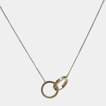 مملوكة مسبقًا Tiffany & Co. 1837 Interlocking Circles Sterling Silver Pendant Necklace