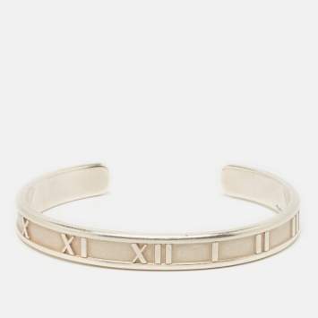 Pre Owned Tiffany & Co. Atlas Sterling Silver Open Cuff Bracelet