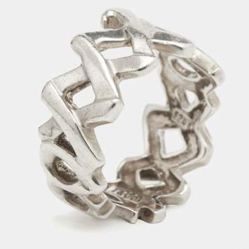 مملوكة مسبقًا Tiffany & Co. Paloma Picasso® Love and Kisses Sterling Silver Ring Size 51