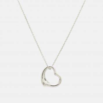 مملوكة مسبقًا Tiffany & Co. Elsa Peretti Open Heart Sterling Silver Necklace