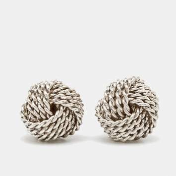 مملوكة مسبقًا Tiffany & Co. Knot Sterling Silver Earrings