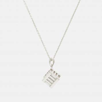 Pre Owned Tiffany & Co. Atlas Cube Sterling Silver Necklace