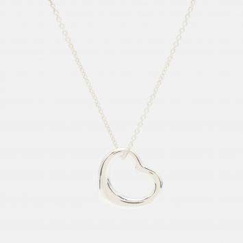 Pre Owned Tiffany & Co. Elsa Peretti Open Heart Sterling Silver Necklace