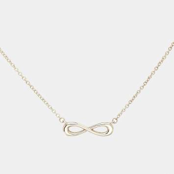 Pre Owned Tiffany & Co. Infinity Sterling Silver Necklace
