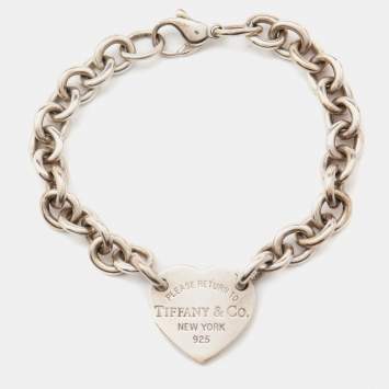 مملوكة مسبقًا Tiffany & Co.  Return to Tiffany Sterling Silver Heart Tag Bracelet
