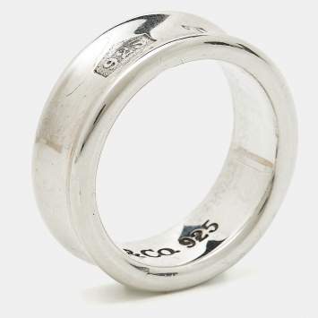 مملوكة مسبقًا Tiffany & Co. 1837 Sterling Silver Band Ring Size 51