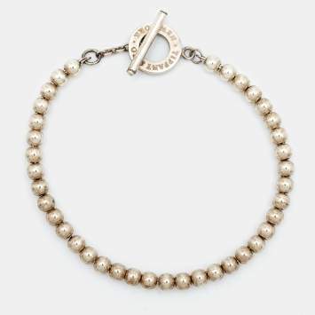 مملوكة مسبقًا Tiffany & Co. Toggle Bead Sterling Silver Bracelet