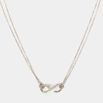 Tiffany & Co. Infinity Double Strand Sterling Silver Necklace