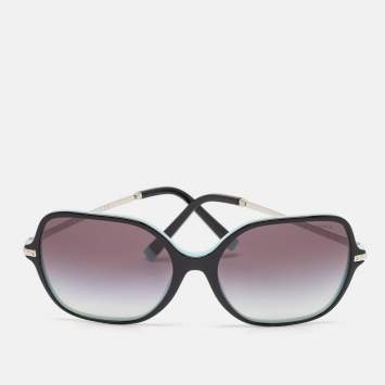 Pre Owned Tiffany & Co. Black/Blue Gradient TF4191 Square Sunglasses