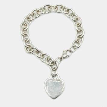 Pre Owned Tiffany & Co.  Tiffany Heart Tag  Sterling Silver Charm Bracelet