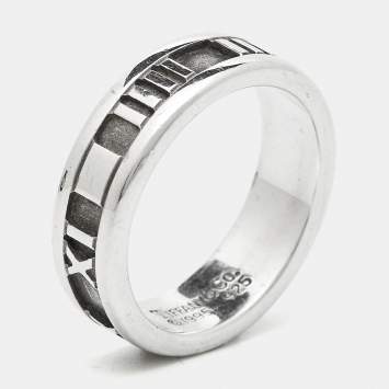 Tiffany & Co. Atlas  Silver 925 Band Ring Size 55