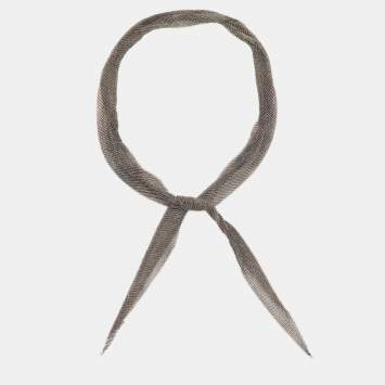 Pre Owned Tiffany & Co. Elsa Peretti Silver 925 Mesh Scarf Necklace