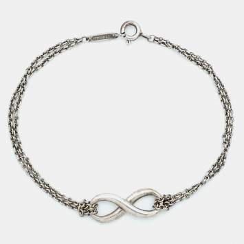 Pre Owned Tiffany & Co. Infinity Sterling Silver Bracelet