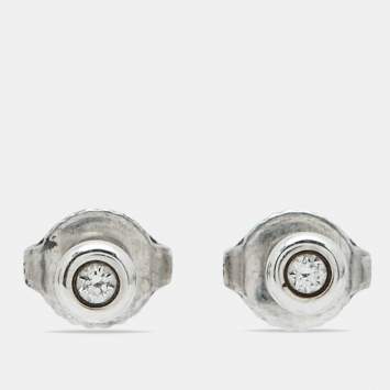 مملوكة مسبقًا أقراط تيفاني & كو. إلسا بيرتي الماسية للحديقة فضة 925 ستود