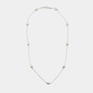 Pre Owned Tiffany & Co. Pearls by the Yard Sterling Silver Necklace