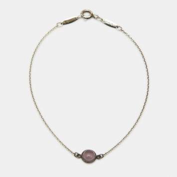 Pre Owned Tiffany & Co. Color By the Yard Purple Chalcedony Sterling Silver Bracelet