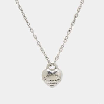 Pre Owned Tiffany & Co. Return To Tiffany Heart Sterling Silver Necklace