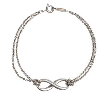 Pre Owned Tiffany & Co. Infinity Silver Chain Link Bracelet